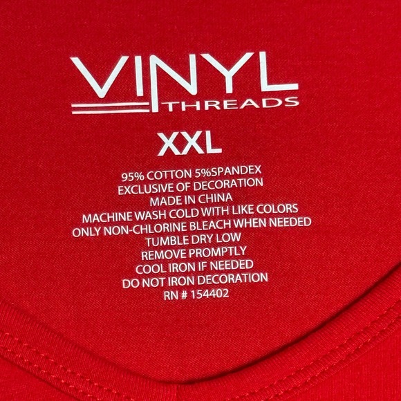 Vinyl Threads NEW Womens Mini Dress XXL Red White Star Graphic Stripe Active - Picture 4 of 9